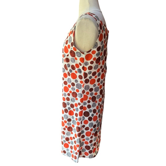 1990s Designer Luca, Made in USA, 100%‎ Polyester Polka Dot Mini Shift Dress - Picture 3 of 6